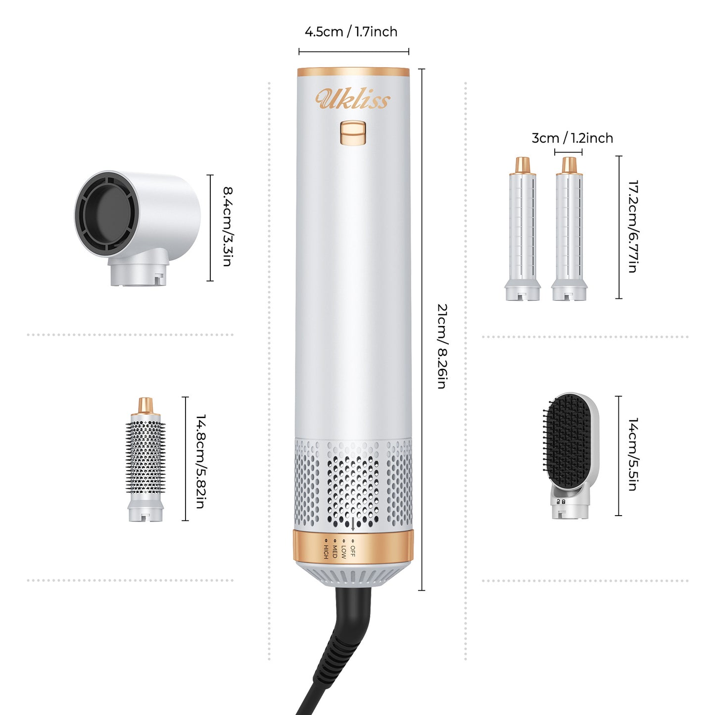 Moldeador Multifunción 5 en 1 AirStyler Pro – Secador, Rizador y Voluminizador