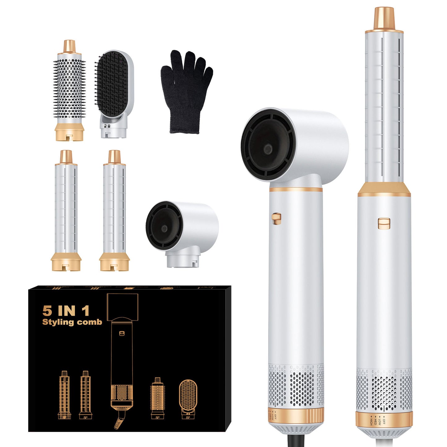 Moldeador Multifunción 5 en 1 AirStyler Pro – Secador, Rizador y Voluminizador